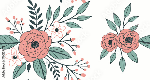 Floral Design, Botanical Art, Flower Illustration, Elegant Flowers, Cartoon Floral, Nature Design, Animated Flowers, Garden Art, Floral Illustration, Beautiful Blooms, Cartoon Flowers, Flower Pattern,