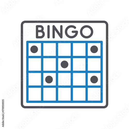 BINGO Game Vector icon which can easily modify or edit
