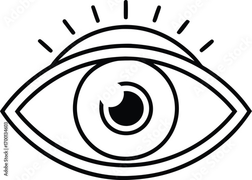 eye examination optometry vector symbol.