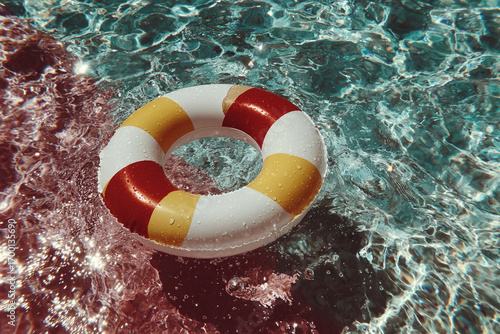 inflatable ring in the pool