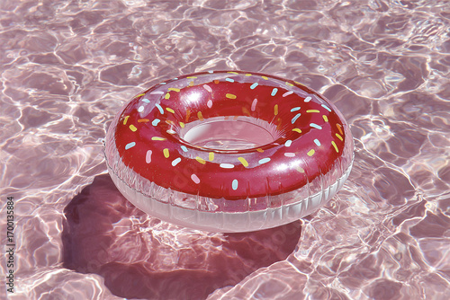 inflatable ring in the pool