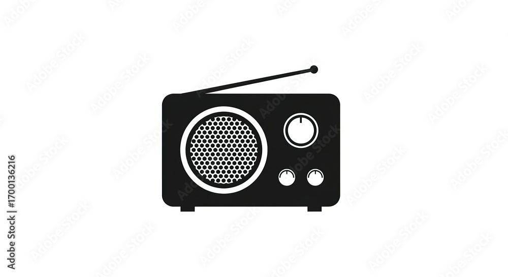Fototapeta premium Vintage radio illustration