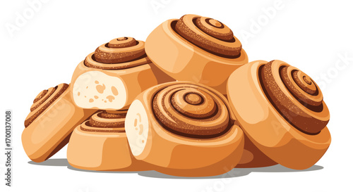 Deliciously sweet swirled cinnamon pastries baked to golden perfection ready for enjoyment