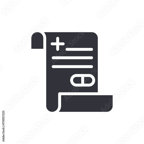 Medical Prescription Illustration Showing Healthcare And Pharmaceutical Guidance