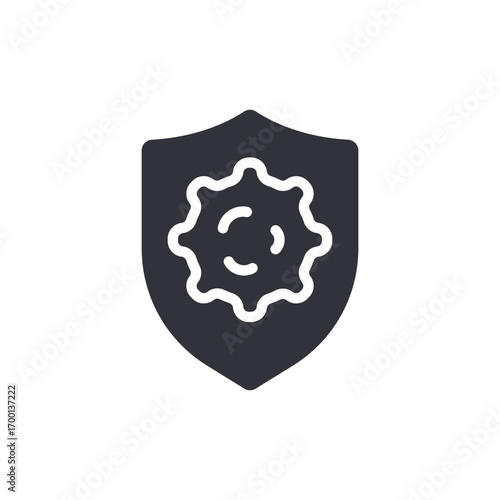 Conceptual Security Shield With Gear Symbolizing System Protection And Configuration Adjustments