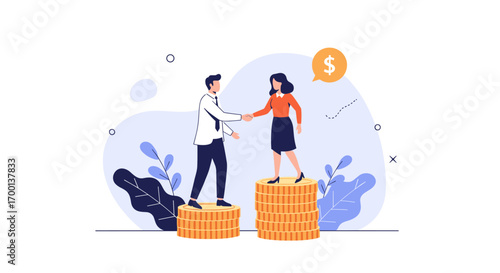 Business partnership agreement for financial collaboration and mutual growth between two individuals