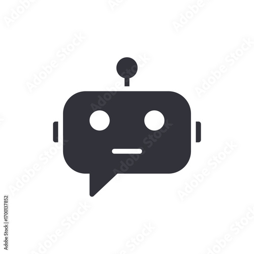 Stylized Speech Robot Head Representing Artificial Intelligence And Communication Platform
