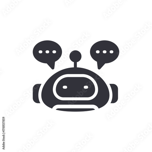 Artificial Intelligence Communication Symbol With Speech Bubbles For Modern Applications