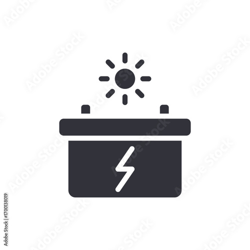 Solar Powered Battery Symbolizing Renewable Energy Storage Innovation And Sustainability