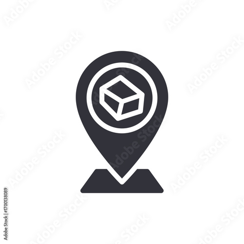 Abstract Location Icon With Cubic Element Inside Modern Circle Pointer Design Free Download Abstract Location Icon With Cubic Element Inside Modern Circle Pointer Design - GFXLoad