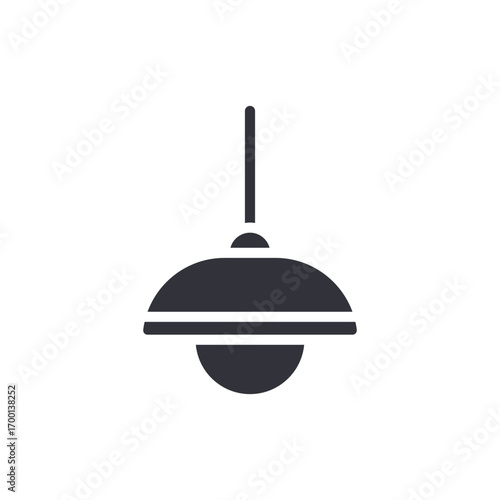 Minimalist Hanging Lamp Graphic Design Element With Simple Style And Clean Lines Illustration