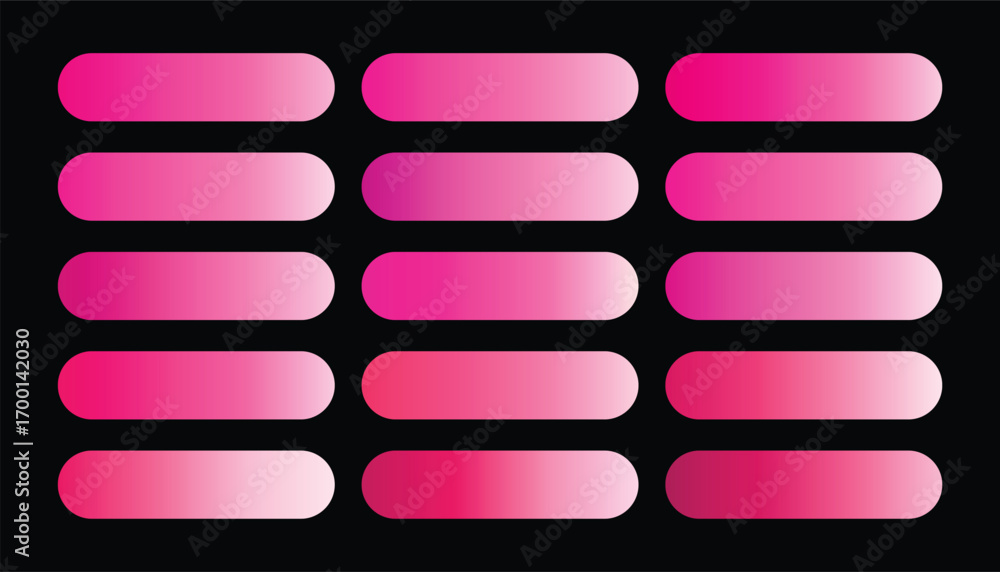 Obraz premium Hot Pink Metallic Gradient Set