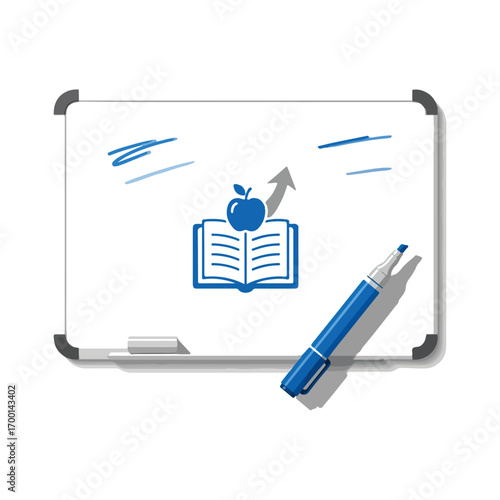 Education Concept on Whiteboard Illustration