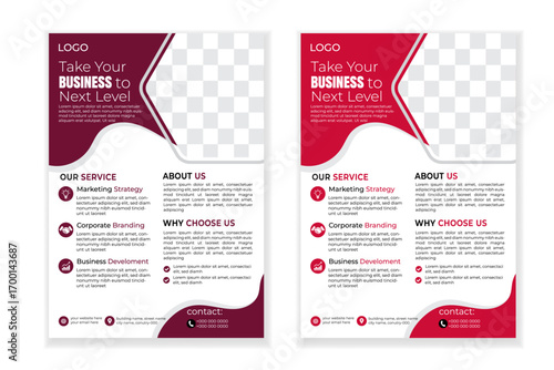 Business flyer design template layout