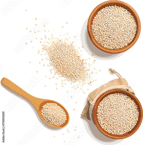 Minimalist Quinoa Grain and Kitchen Props