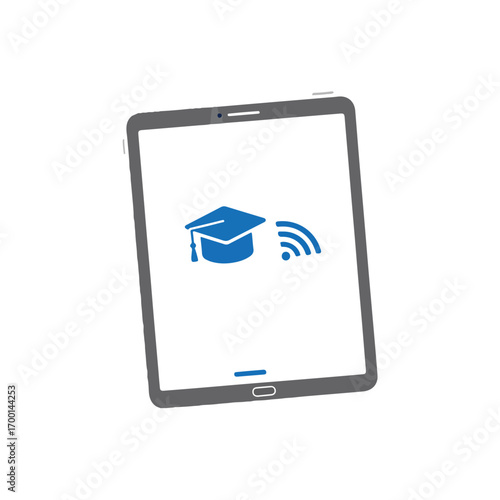 Online Education Concept on Tablet Screen