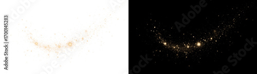 Fotografie Glowing PNG file featuring glitter dust, starlight and magical sparkle combined with sparkling particles and festive glow
