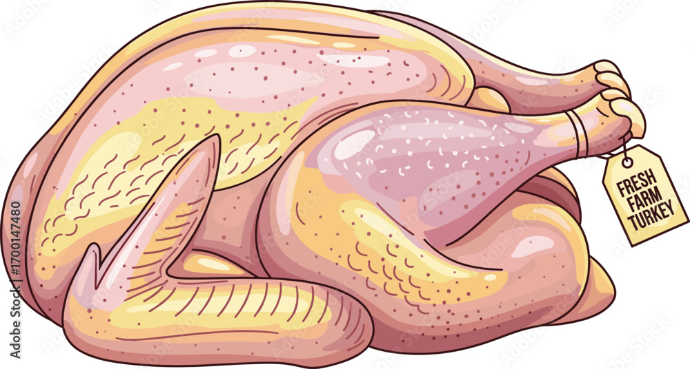 Obraz premium Fresh Turkey Vector Illustration