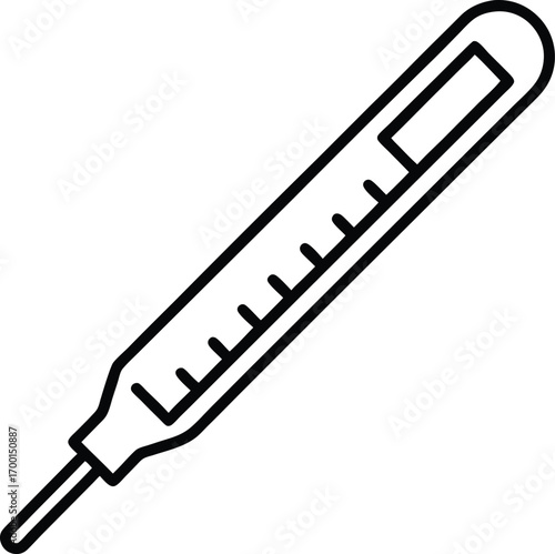 thermometer medical healthcare icon on transparent.