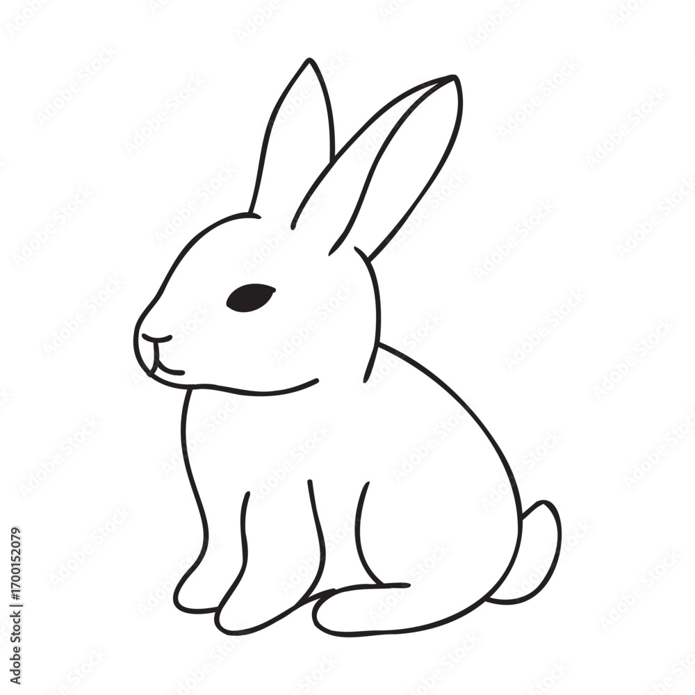 Obraz premium vector illustration of a rabbit