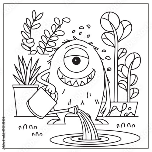 Adorable Creepy Monsters Coloring Pages