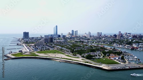 Wallpaper Mural Atlantic City New Jersey City Skyline Drone Water Blue Sky Casino  Torontodigital.ca