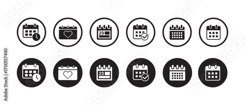 Calendar icon vector,  calendar planner icons for app, website, vector illustration eps 10.