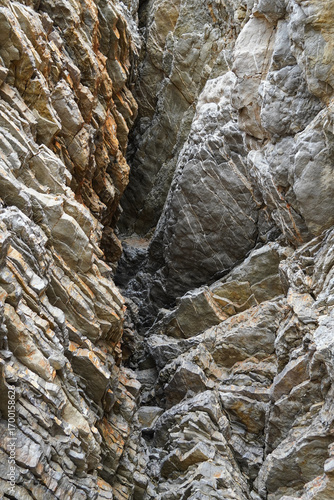 Textured Sedimentary Rock Formation in Nature