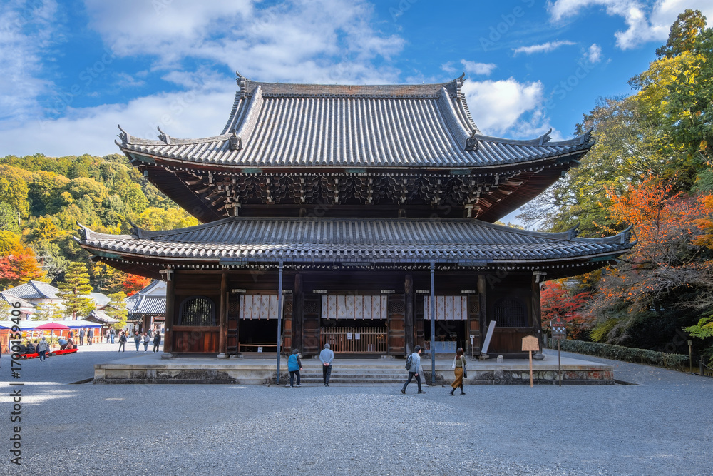 Fototapeta premium Sennyuji Temple with beautiful foliage in autumn in Kyoto, Japan