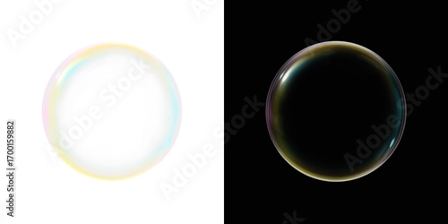 This is a delightful soap bubble PNG overlay featuring colorful reflections on a transparent background display