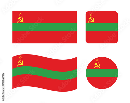 Natinoal Flag of Transnistria vector illustration