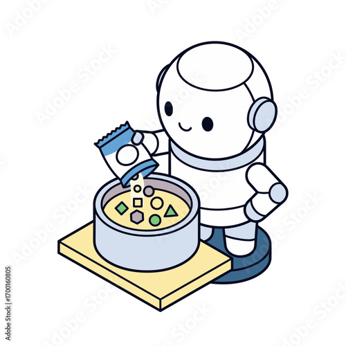 Robot Pouring Ingredients Icon