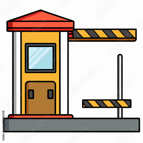 Creative details Toll booth Vector Illustration