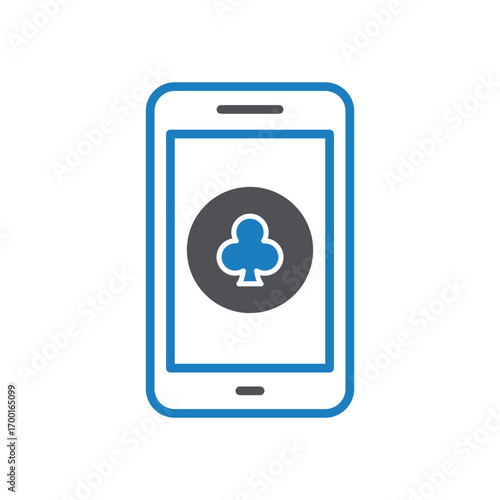Mobile Casino Vector icon which can easily modify or edit