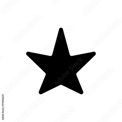 Simple black star graphic icon on white background.