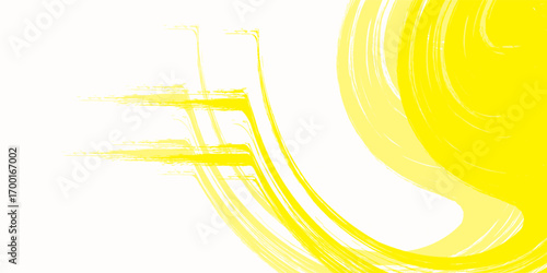 Circle brush stroke vector isolated on white background. yellow enso zen circle brush stroke.For stamp,seal, ink and paintbrush design template.