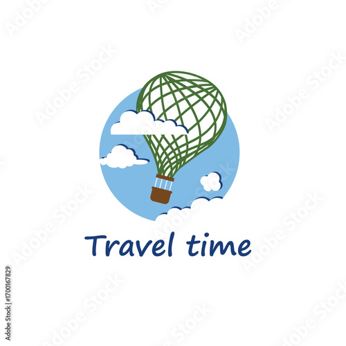 hot air balloon icon isolated on white background