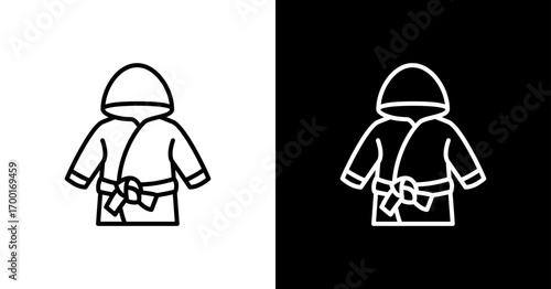 Bathrobe Icon Set Multiple Style Collection