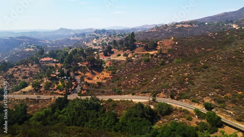 Wallpaper Mural California San Diego Drone Warm Dry Hot Summer Landscape with Houses and Mountains Torontodigital.ca