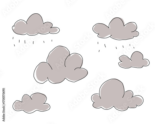 Clouds  flat design illustration.eps