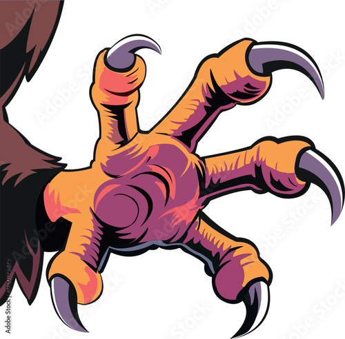 Eagle talon grabbing with sharp claws, powerful symbol of strength