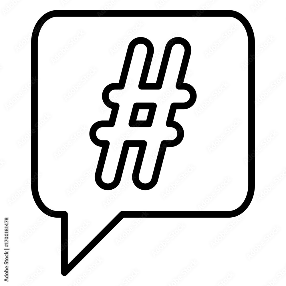 Obraz premium hashtag icon