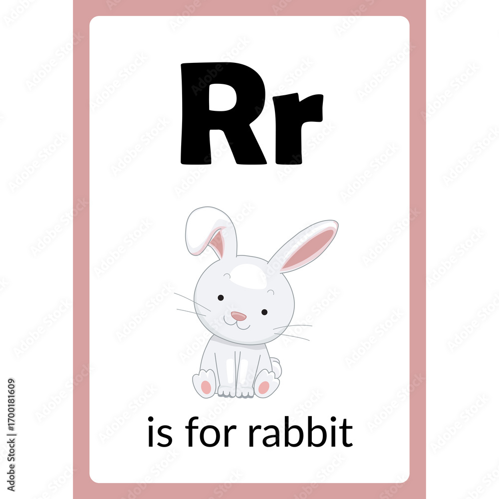 Fototapeta premium Alphabet R Worksheet for kids