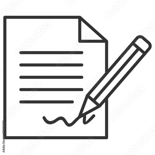 Signature Outline Icon