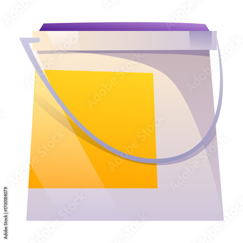 Colorful cartoon paint can illustration, an essential tool for home renovation and DIY projects