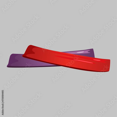 Colorful elastic resistance loop bands for fitness, strength training, and physical therapy