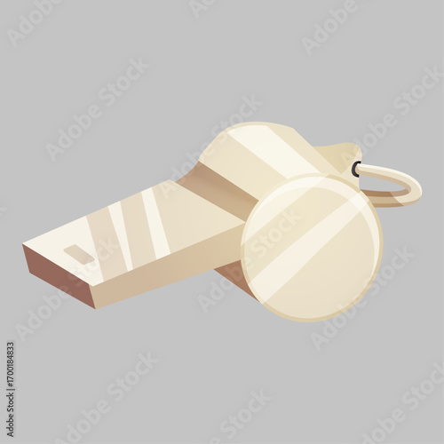 Cream-Colored Whistle Illustration A Crisp Vector Graphic