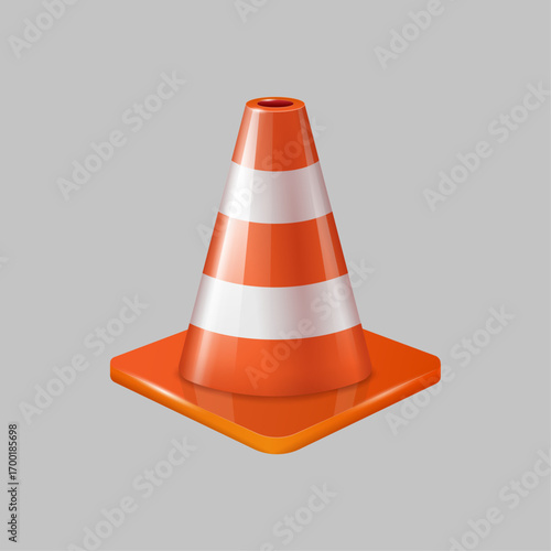 Traffic Cone Icon Safety, Construction, Roadwork, Warning