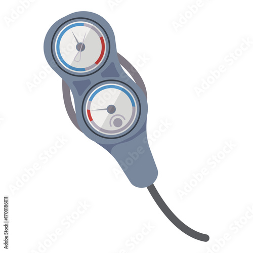 Essential Scuba Diving Console with Pressure and Depth Gauges for Underwater Exploration