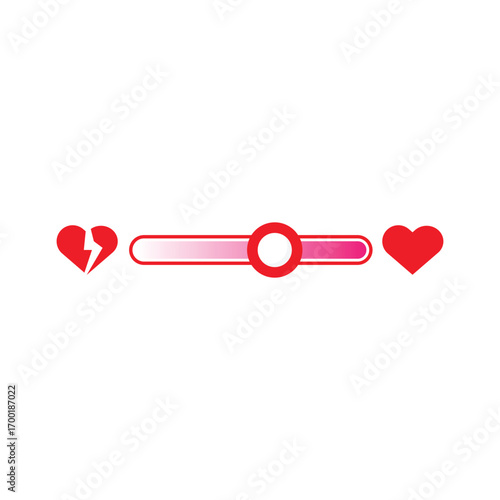 vector design of love measurement scale.